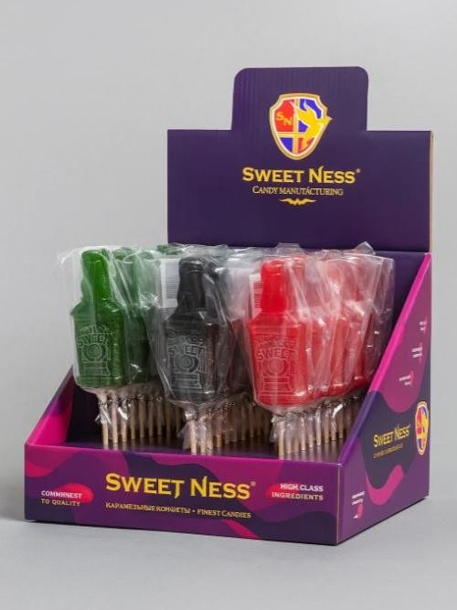 Карамель леденцовая &quot;Бутылочка&quot; ш/б 36шт х 30г (ром, мохито, малибу), ср.г. до 03.02.26 