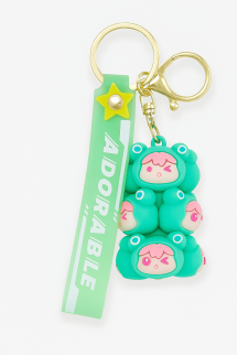 Брелок "Frog family", green (6,5 см)