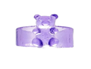 Кольцо акриловое GIRLY "Clear bear", purple 