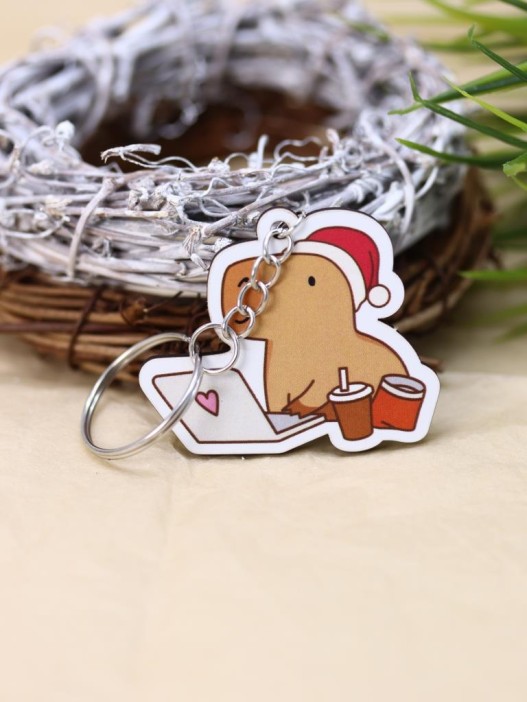 Брелок ECO из дерева &quot;Cappy new year! Business&quot; 