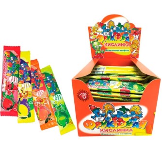 Жевательная конфета "Фруктовая кислинка", 75шт.