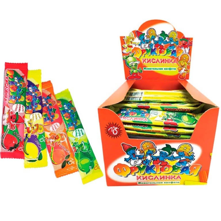 Жевательная конфета &quot;Фруктовая кислинка&quot;, 75шт. 