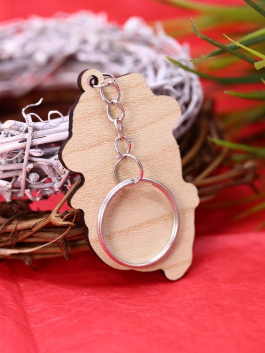 Брелок ECO из дерева &quot;Хомячок и зефирка&quot; 