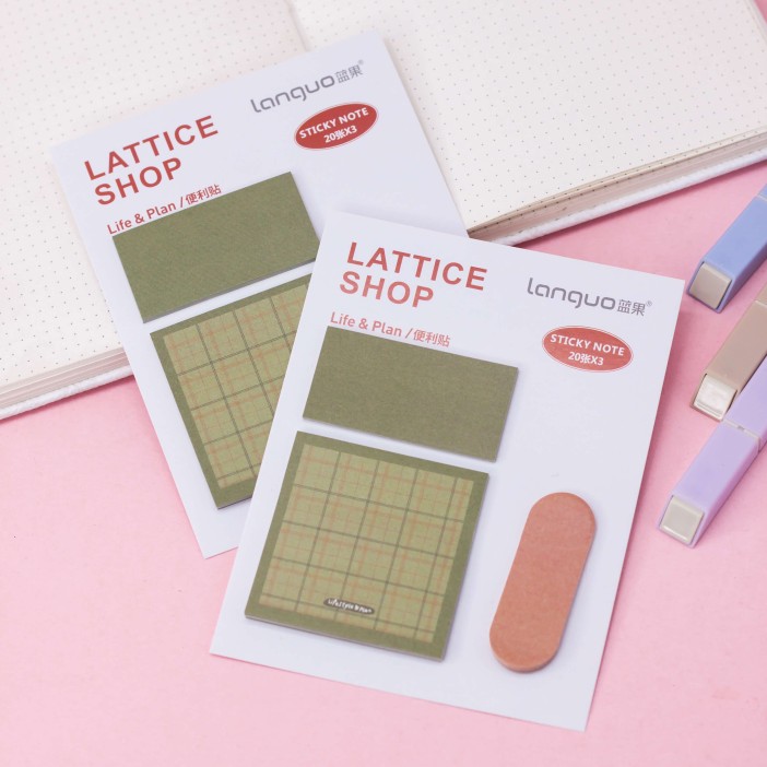 Блок для заметок "Life and plan", green 