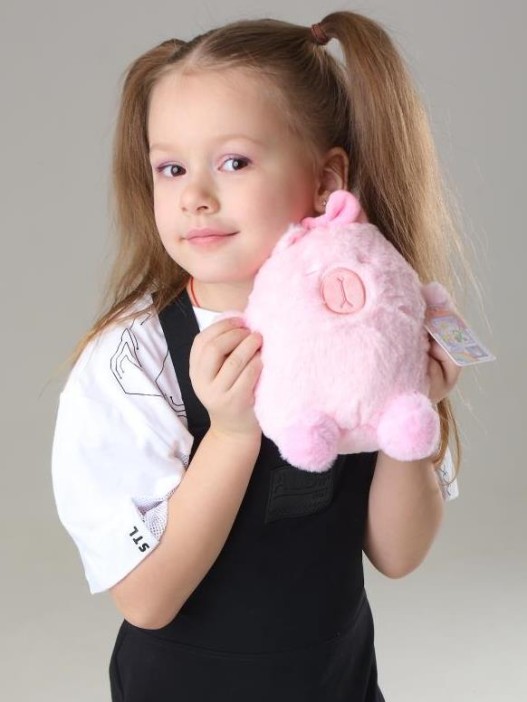 Мягкая игрушка &quot;Capy pink hair band&quot;, pink, 20 см 