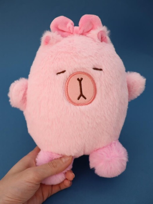 Мягкая игрушка &quot;Capy pink hair band&quot;, pink, 20 см 