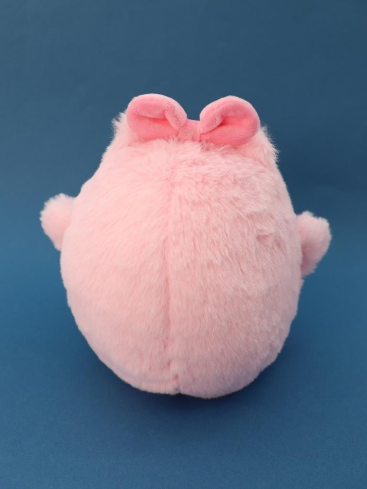 Мягкая игрушка (3+) "Капибара с розовой резинкой для волос", розовая, 20 см