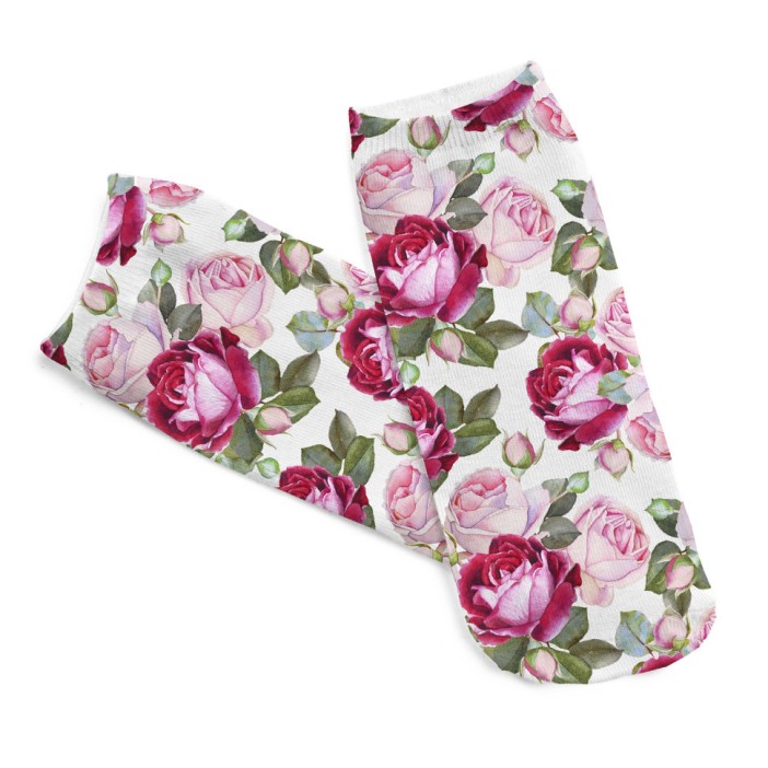 Носки "Pink and red rosses" 