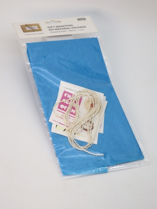 Упаковочный набор для подарков (2 листа+лента+открытка+5 наклеек) &quot;Serene joy&quot;, 50x70 см 