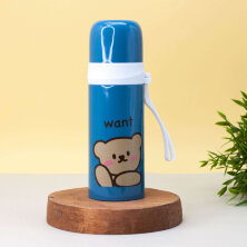 Термос "Cute want bear", blue (350 ml)
