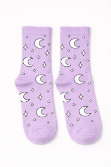 Носки женские "Луна", р. 35-40, сиреневые