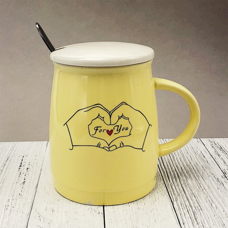 Кружка &quot;For you&quot;, yellow (460ml) 