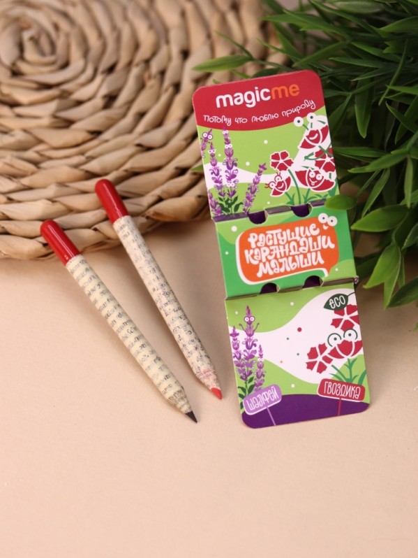 Набор растущих карандашей Magicme mini - Шалфей и Гвоздика (черный/красный)
