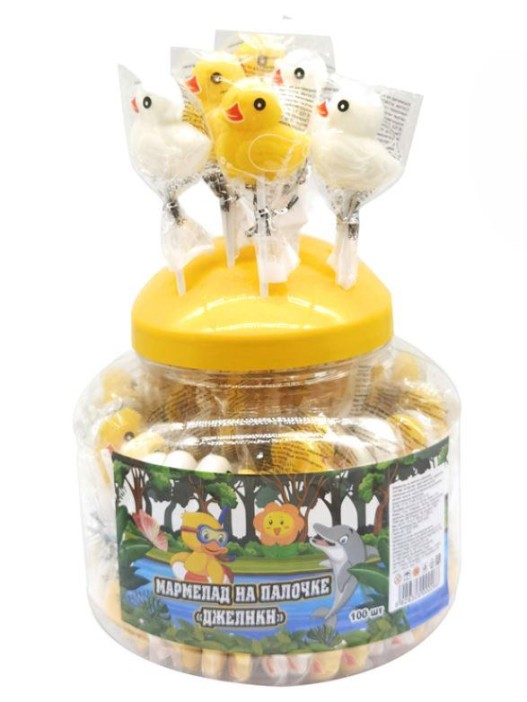 Мармелад на палочке &quot;Утенок&quot; (банка - 100 шт) 