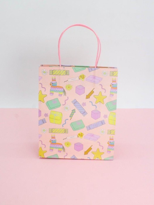 Пакет подарочный крафтовый «HB», piñata (21*25,5*10) 