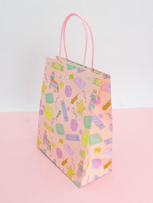 Пакет подарочный крафтовый «HB», piñata (21*25,5*10) 