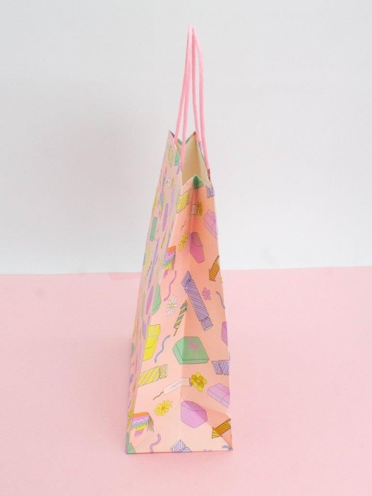 Пакет подарочный крафтовый «HB», piñata (21*25,5*10) 