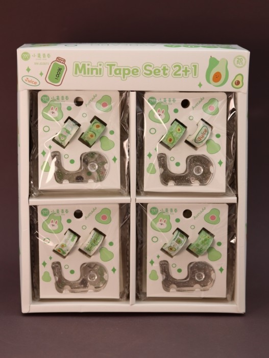 Набор декоративного скотча 2 шт. + диспенсер &quot;Avobunny&quot; (1.2см*3м) 