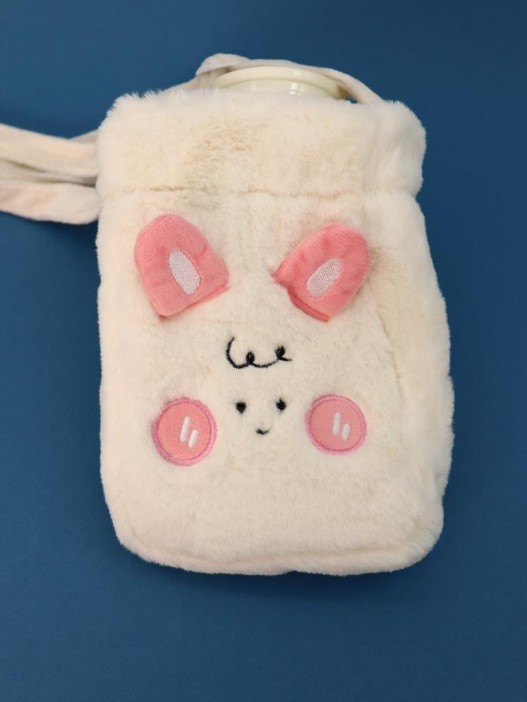 Грелка плюшевая с ремешком  &quot;Fluffy friends&quot;, bunny, 400 мл (21*14 см) 