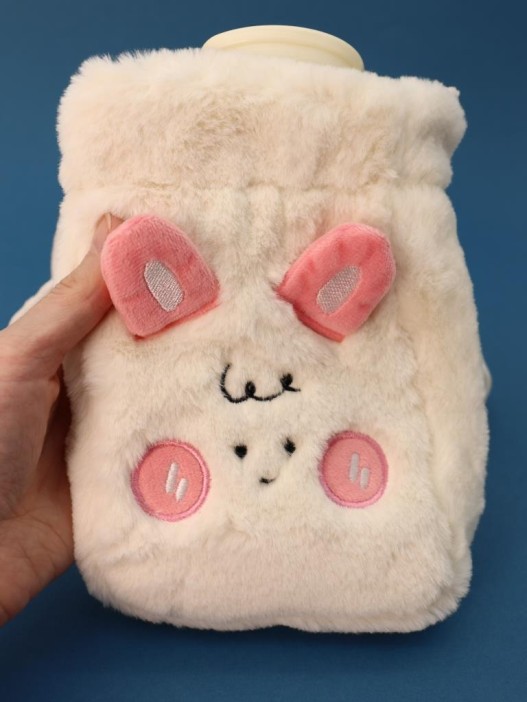 Грелка плюшевая с ремешком  &quot;Fluffy friends&quot;, bunny, 400 мл (21*14 см) 