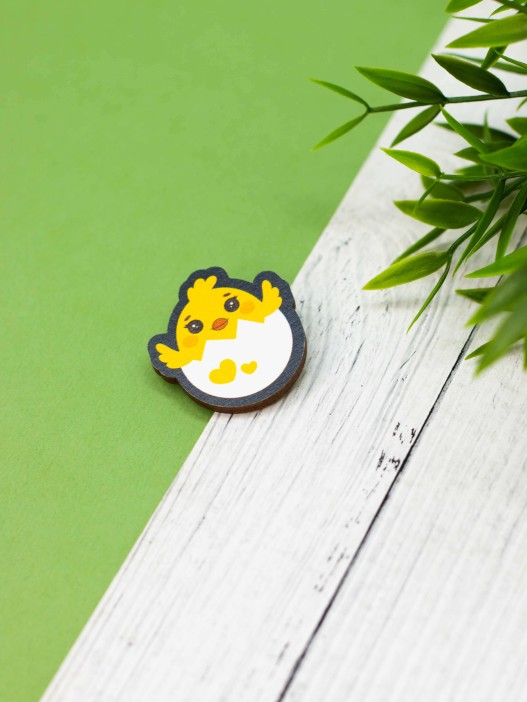 Значок ECO из дерева CHICK-CHICK 