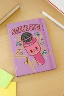 Блокнот (А5) &quot;Super star&quot;, purple (14.5*21)