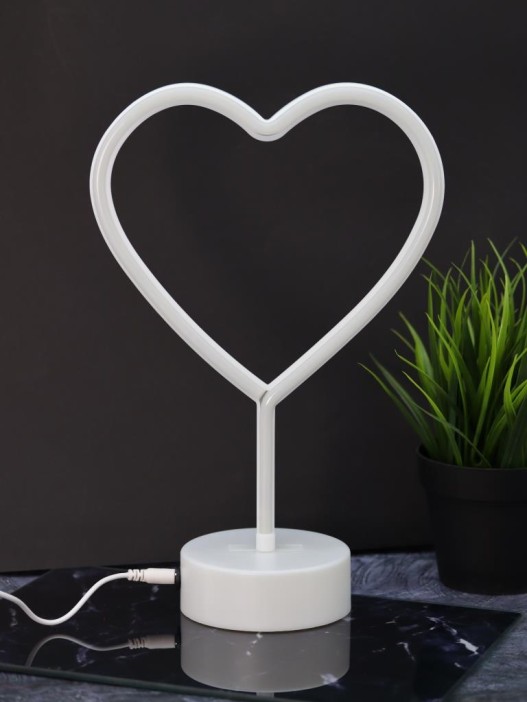 Неоновый LED ночник настольный &quot;Heart&quot;, розовое свечение (30,5х20 см) 