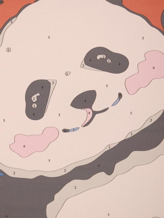 Картина по номерам на подрамнике Draw Me! «Panda with a flower», (20*20 см) 