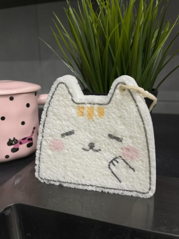 ЭКО губка для посуды "Cat"