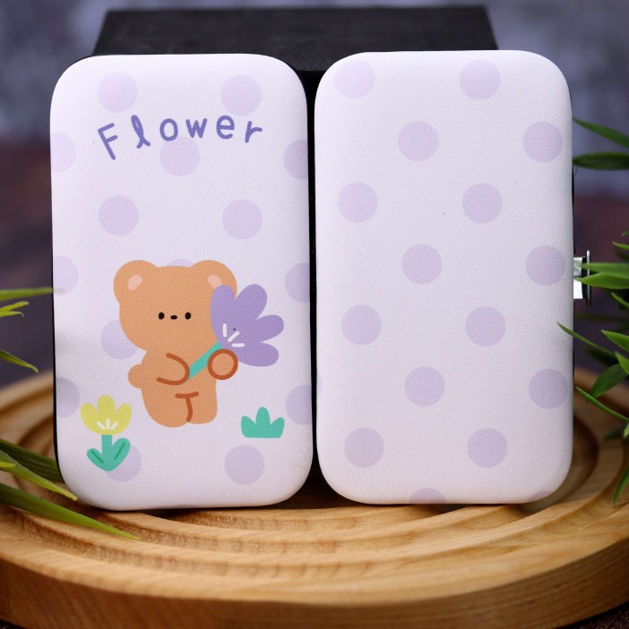 Маникюрный набор «Bear flower», purple 
