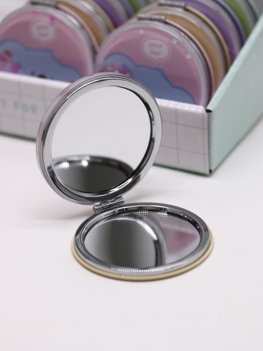 Зеркало шейкер раскладное &quot;Face Bunny&quot;, желтое, 7*7 см 