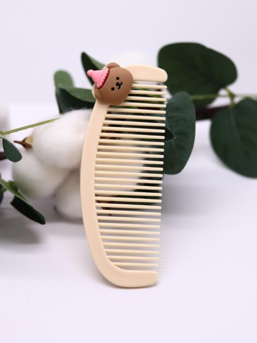 Расческа "Веселые друзья, мишка", оранжевая 