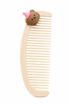 Расческа "Веселые друзья, мишка", оранжевая