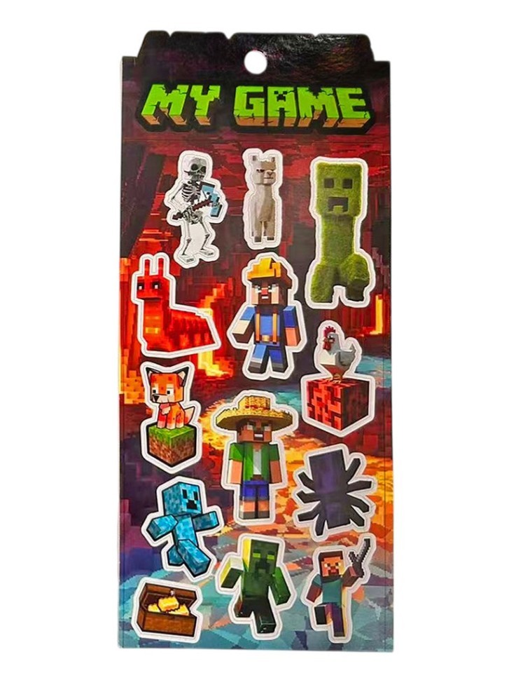 3D наклейки "My game", микс (10*22см)
