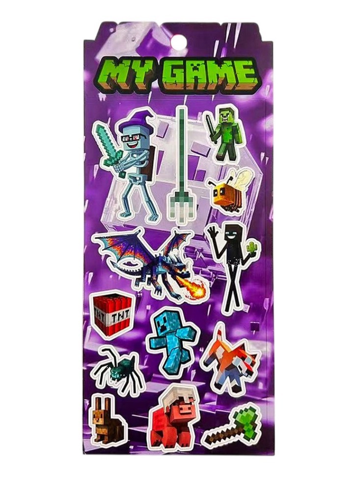 3D наклейки "My game", микс (10*22см)