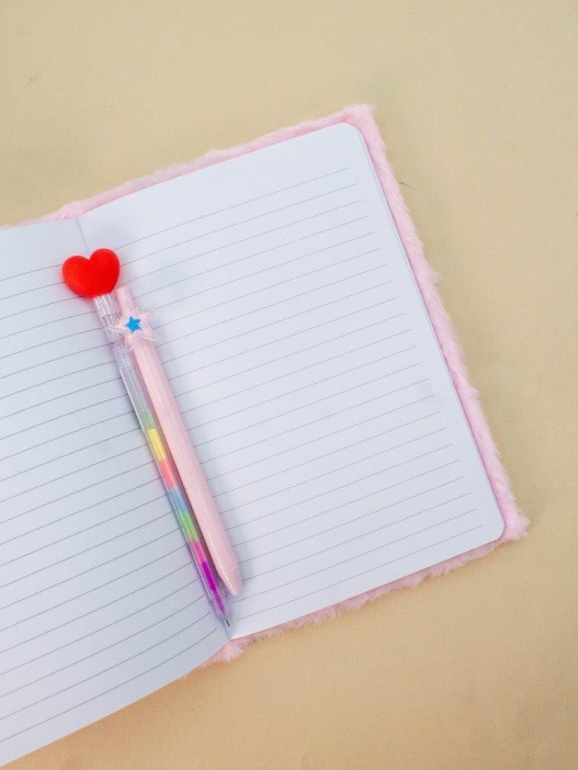 Блокнот плюшевый «Dreamy unicorn», pink, 21,5х15 см, плотность 70 гр. 