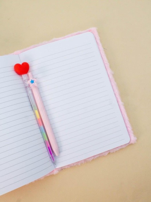 Блокнот плюшевый «Dreamy unicorn», pink, 21,5х15 см, плотность 70 гр. 