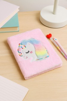 Блокнот плюшевый «Dreamy unicorn», pink, 21,5х15 см, плотность 70 гр.