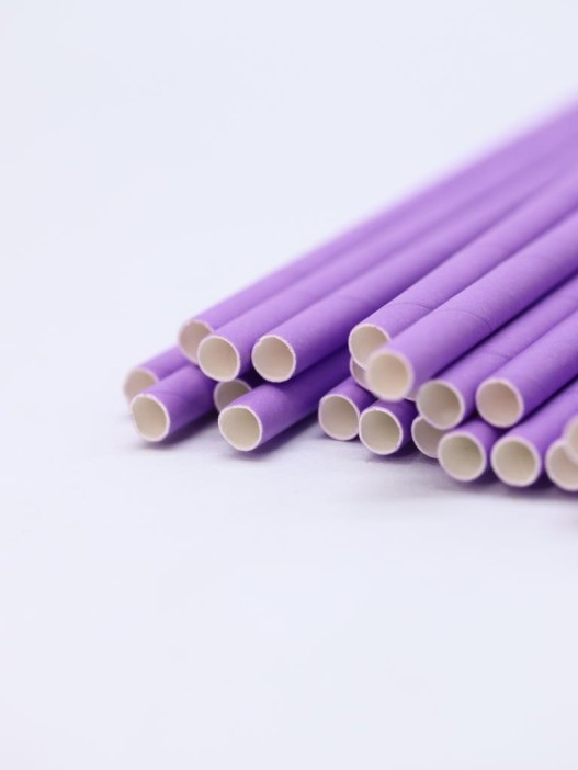 Трубочки одноразовые для напитков 25 шт. &quot;Party go&quot;, purple (197 мм) 