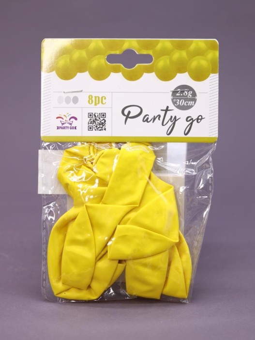 Набор воздушных шаров 8 шт. &quot;Monochrome magic&quot;, yellow (30 см) 