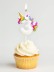 Свеча для торта &quot;Unicorn&quot; цифра 3, (6 см) 