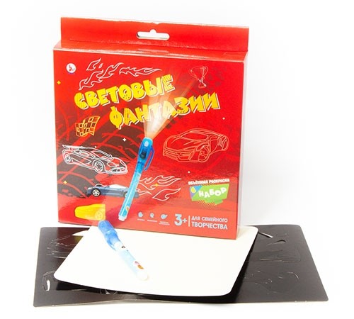 Объемная раскраска Набор 6 &quot;СВЕТОВЫЕ ФАНТАЗИИ. Автомобили&quot; 