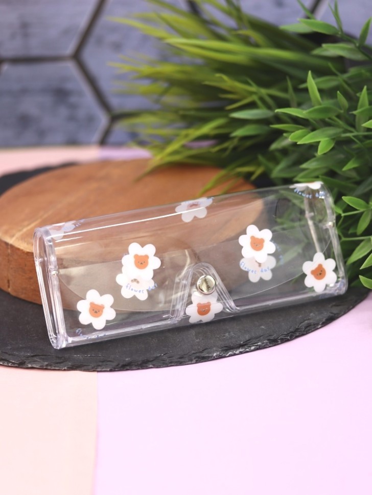 Чехол для очков GIRLY "Цветочный день - мишка"
