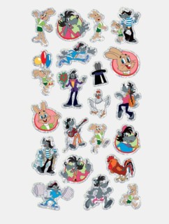 Объемные наклейки "Ну, погоди!" (11x22.5см)