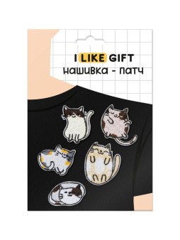 Набор термонашивок для одежды iLikeGift 5 шт. «Lazy cats», mix