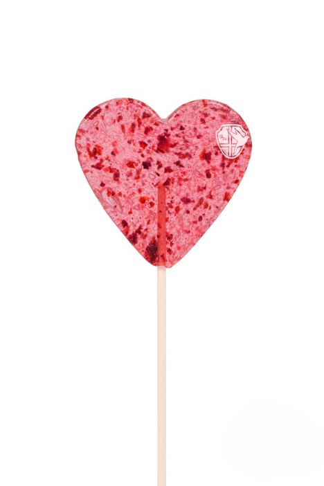 Карамель леденцовая &quot;Сердце SUPER FOOD&quot; с кусоч. ягод ш/б 36шт х 30г (малина), ср.г. до 14.02.26 