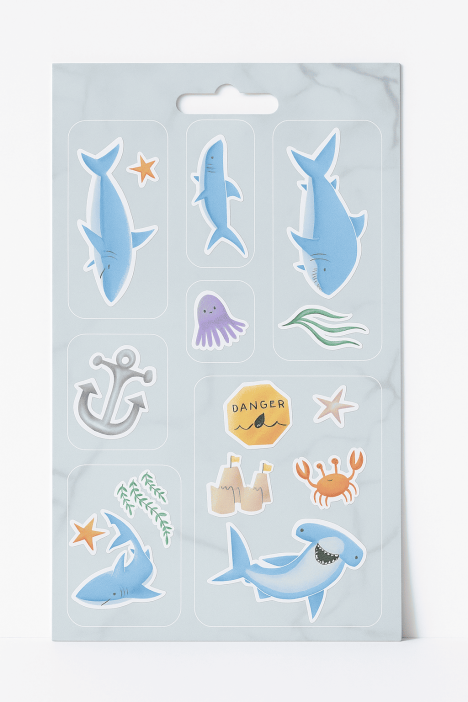 Наклейки &quot;Danger shark&quot; 