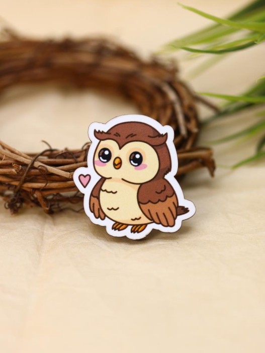 Значок ECO из дерева "Романтичная сова" 