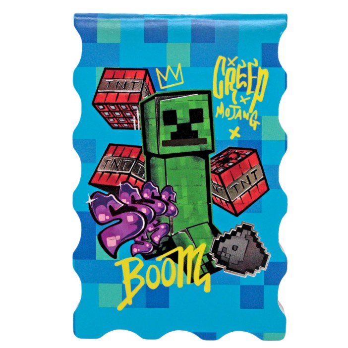 Блокнот фигурный А7 "My Game-4", 40л, на скрепке, тиснение серебряной фольгой 