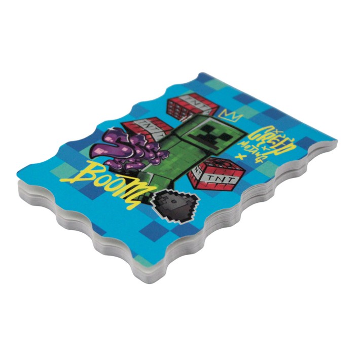 Блокнот фигурный А7 "My Game-4", 40л, на скрепке, тиснение серебряной фольгой 